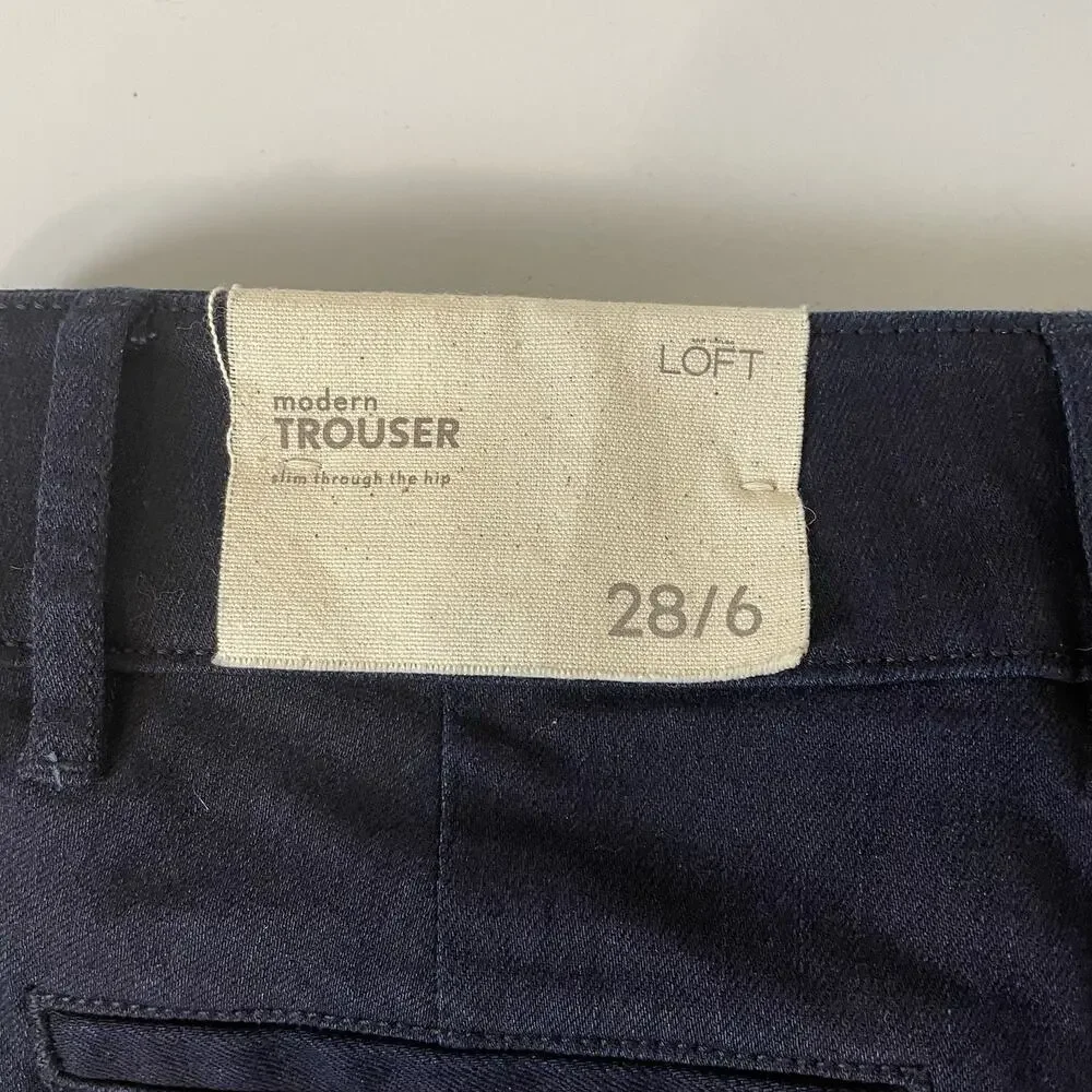Ann Taylor Loft Modern Trouser Pants Dark Navy 6/28 NWT‎ Business Casual